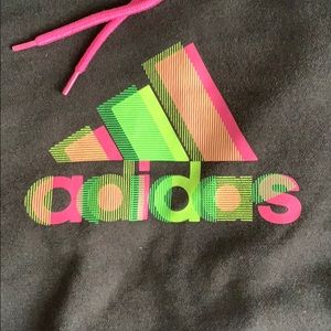 pink and green Adidas Hoodie